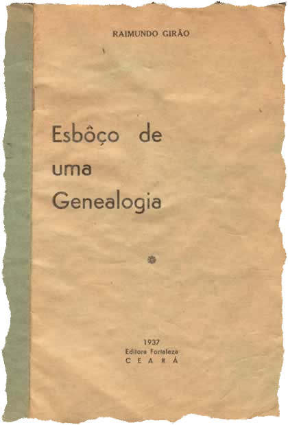 Capa do livro Esboço de uma Genealogia, de Raimundo Girão (1937)