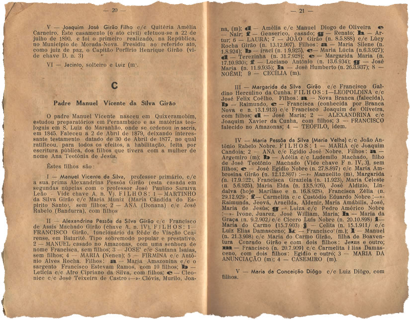 Esboço de uma Genealogia — Págs. 20 e 21